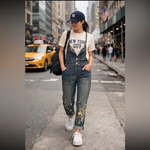 Anthropologie NWT Pilcro The Painters Denim Overalls Size 24.